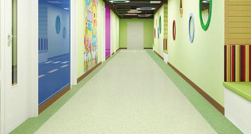 Homogeneous hospital flooring