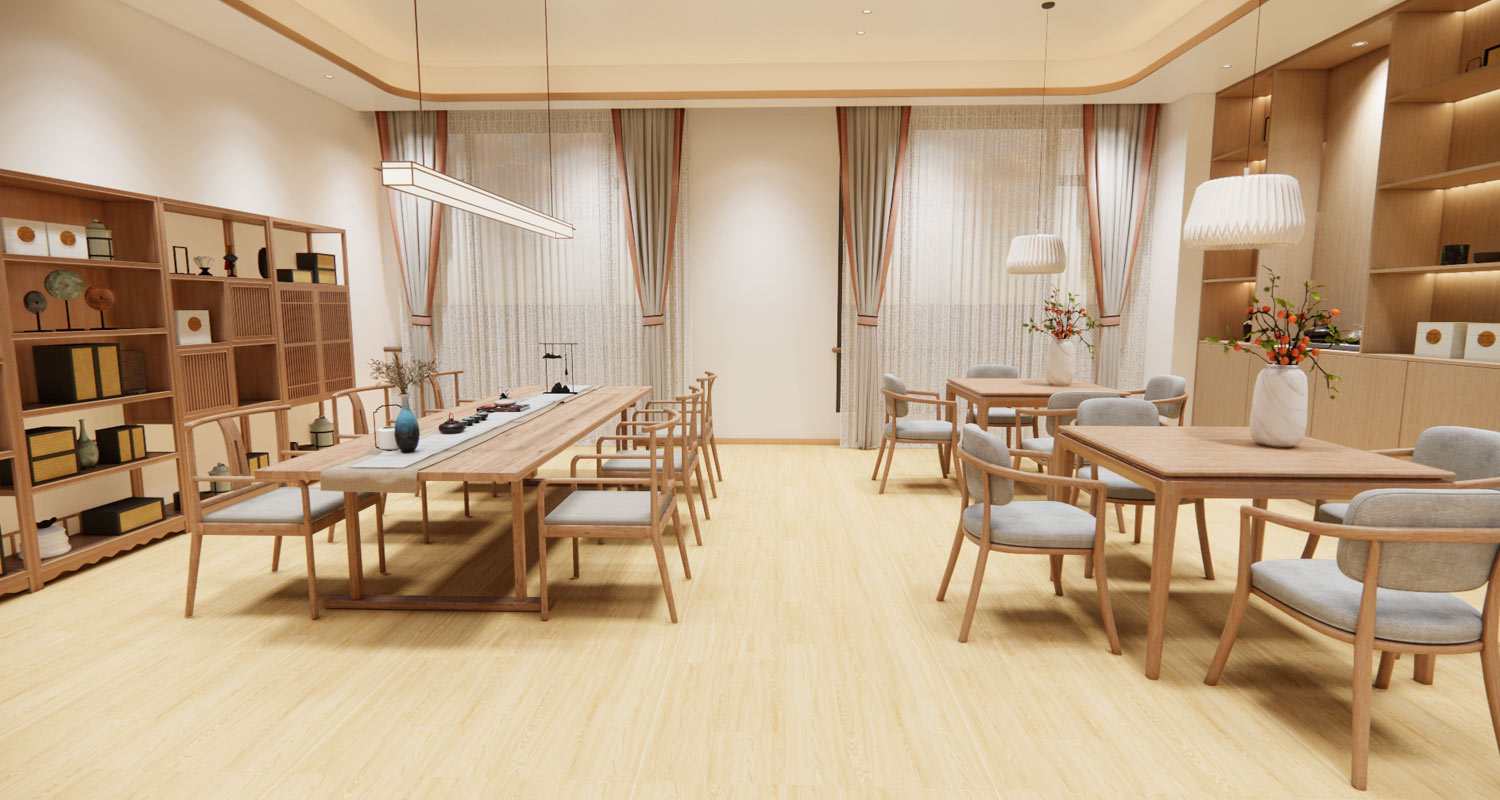 أرضيات دور رعاية المسنين من نوع CozyWood LVT، ألواح خشبية دافئة وهادئة