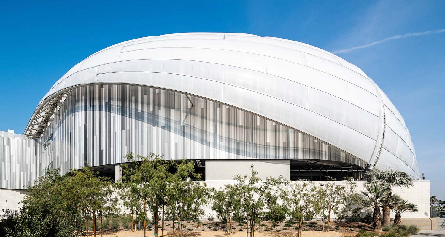 غشاء PTFE عالي الجودة مناسب للملاعب الرياضية، مصمم للهياكل الشدية